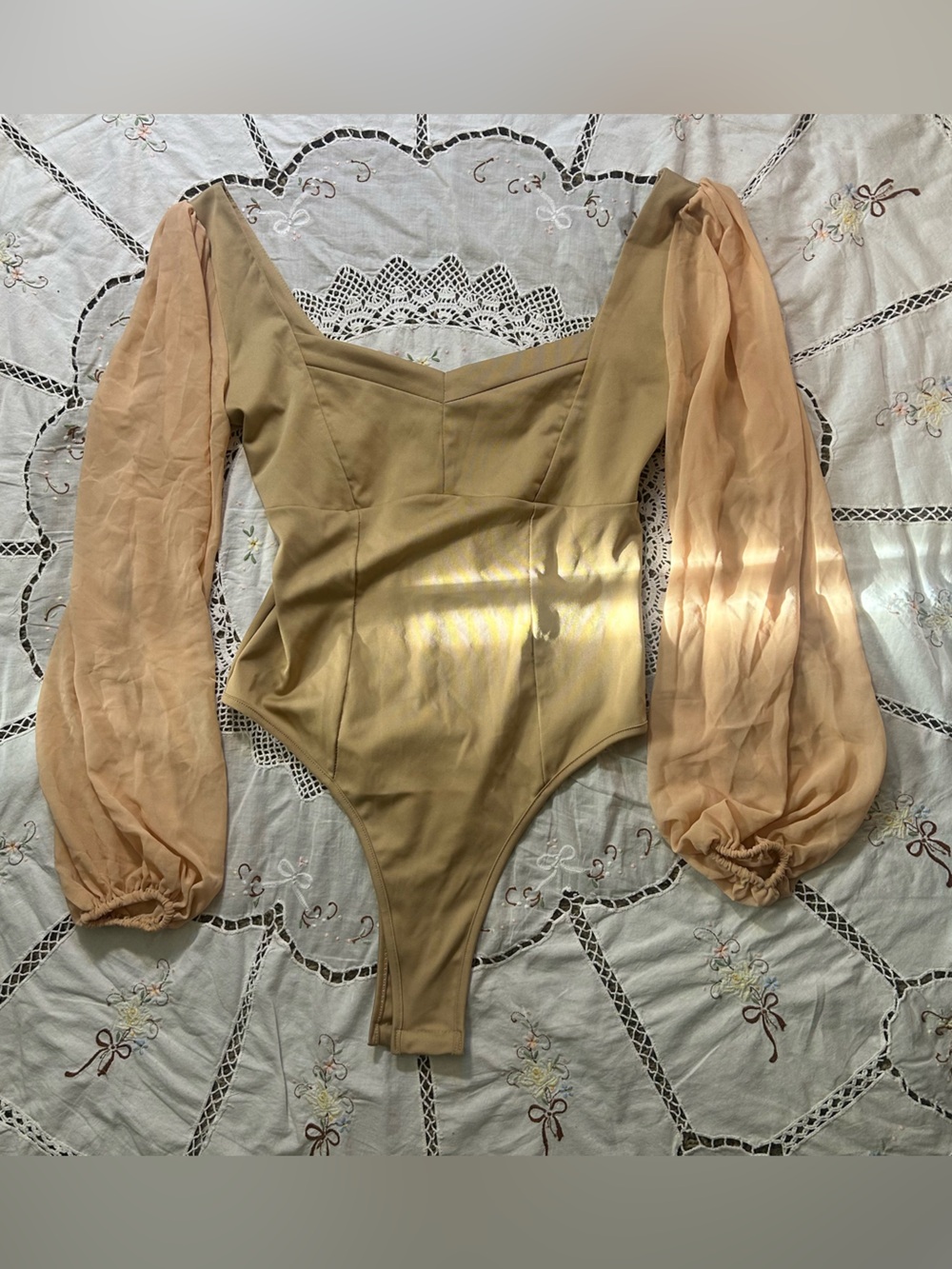 Womens tan bodysuit